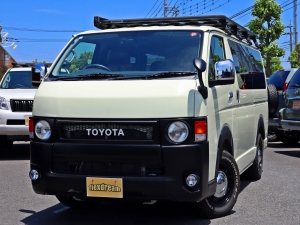 ハイエースバンアウトドア　キャンプ　車中泊　バンライフ　１BOX　ベッド　キャンピングカー