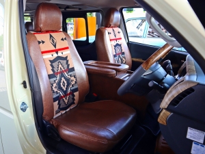 ハイエースバンアウトドア　キャンプ　車中泊　バンライフ　１BOX　ベッド　キャンピングカー