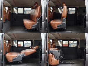 ハイエースバンアウトドア　キャンプ　車中泊　バンライフ　１BOX　ベッド　キャンピングカー