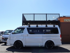 ハイエースワゴン車中泊　アウトドア　キャンプ