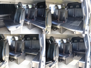 ハイエースワゴン車中泊　アウトドア　キャンプ