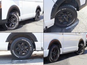ハイエースバンアウトドア　キャンプ　車中泊　バンライフ　１BOX　ベッド　キャンピングカー