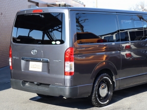 ハイエースバンアウトドア　キャンプ　車中泊　バンライフ　１BOX　ベッド　キャンピングカー