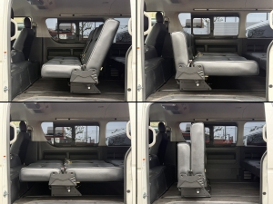 ハイエースワゴン車中泊　アウトドア　キャンプ