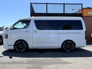 ハイエースワゴン車中泊　アウトドア　キャンプ