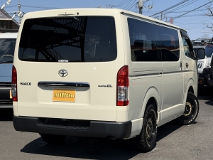 ハイエースバンアウトドア　キャンプ　車中泊　バンライフ　１BOX　ベッド　キャンピングカー