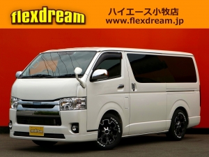 ハイエースバンバン　カスタム　車中泊　レジャー　ベッド