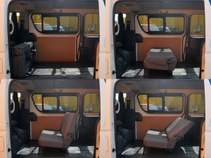 ハイエースバンキャンプ　車中泊　アウトドア　レジャー　内装架装
