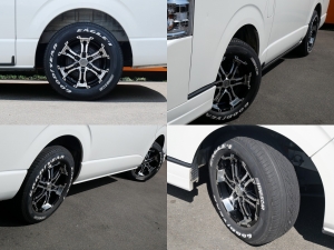 ハイエースワゴンキャンプ　車中泊　アウトドア　レジャー　内装架装