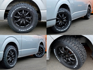 ハイエースバンキャンプ　車中泊　アウトドア　レジャー　内装架装