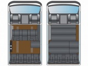ハイエースワゴン4型新車　10人乗６AT　前向き９名乗車　内装カスタム　ＲＥＶＯシート
