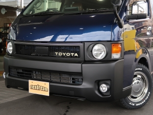 ハイエースワゴン希少ダークブルー　丸目フェイス　FDベッドキット