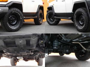 ＦＪクルーザー2インチリフトアップ　JAOS砲弾マフラー