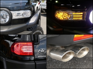 ＦＪクルーザーFJクルーザー　LINE-X施工　イクリプスＨＤＤナビ