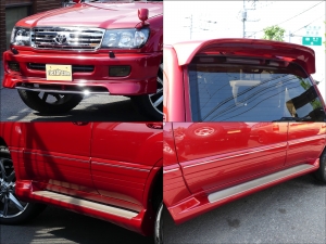 ランクル１００LX570仕様22インチ　LX仕様LEDテールなどカスタム済み　