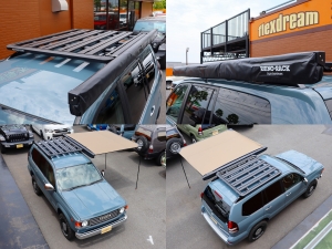 ランクルプラドアウトドア　キャンプ　車中泊　ベッド　キャンピングカー
