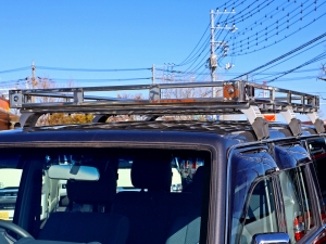 ランクル７０キャンプ　車中泊　アウトドア　レジャー　内装架装