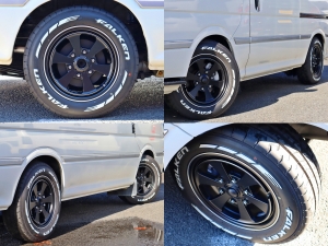 ハイエース100系アウトドア　キャンプ　車中泊　バンライフ　１BOX　ベッド　キャンピングカー