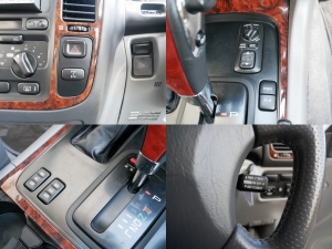 ランクル１００輸出スタイル　TOYOTAロゴグリル：LINE-X塗装