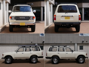 ランクル８０丸目フェイス　ライトイエロー