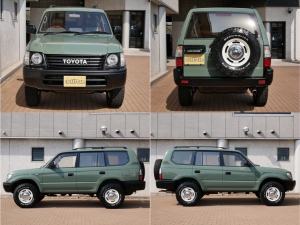 ランクルプラド新色デザートグリーン　丸目フェイス　ペンドルトン
