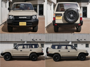 ランクルプラドFD-classic　TOYOTAロゴグリル　フラットシート