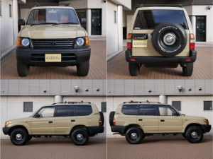 ランクルプラドヴィンテージブラウンインテリア　11インチナビ