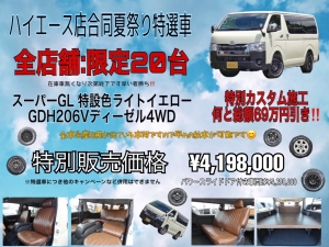 ハイエースバンディーゼル4WD　丸目カスタム　ネオクラシック