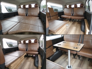 ハイエースワゴンflexdreamライトキャンピングカー　車中泊　ピクニック