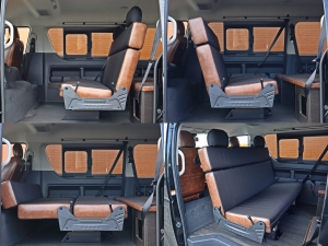 ハイエースワゴンアウトドア　キャンプ　車中泊　バンライフ　１BOX　ベッド　キャンピングカー