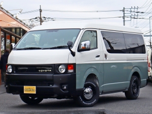 ハイエースワゴンアウトドア　キャンプ　車中泊　バンライフ　キャンピングカー