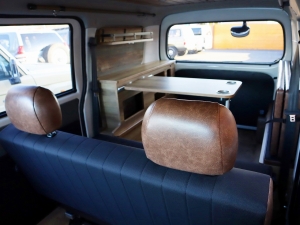 タウンエースアウトドア　キャンプ　車中泊　バンライフ　１BOX　ベッド　キャンピングカー
