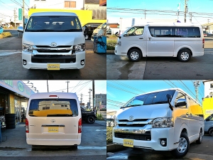 ハイエースワゴン車中泊　ライトキャンパー　前向き9名乗車