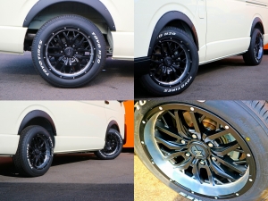 ハイエースワゴンキャンプ　車中泊　アウトドア　レジャー　内装架装