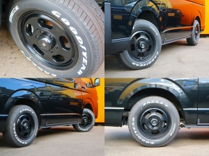ハイエースバンキャンプ　車中泊　アウトドア　レジャー　内装架装