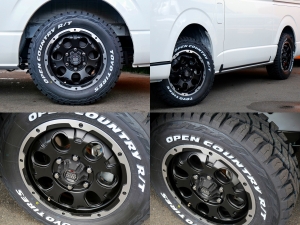 ハイエースバンキャンプ　車中泊　アウトドア　レジャー　内装架装