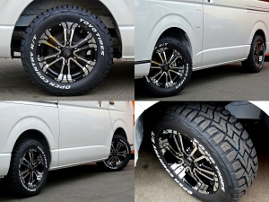 ハイエースバンキャンプ　車中泊　アウトドア　レジャー　内装架装