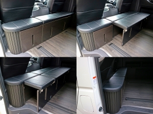 ハイエースワゴンアウトドア　キャンプ　車中泊　バンライフ　１BOX　ベッド　キャンピングカー