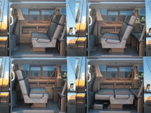 ハイエースワゴンキャンプ　車中泊　アウトドア　レジャー　内装架装