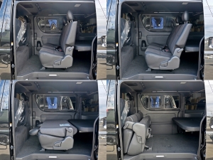 ハイエースバンアウトドア　キャンプ　車中泊　バンライフ　１BOX　ベッド　キャンピングカー
