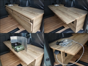 ハイエースバンMONOBOX車中泊　ライトキャンピングカー　MONOBOX