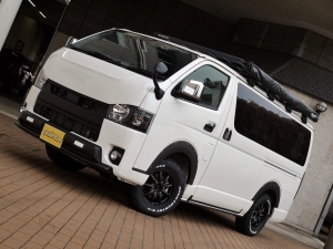 ハイエースバンキャンプ　アウトドア　レジャー　車中泊　