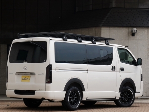 ハイエースバンキャンプ　アウトドア　レジャー　車中泊　