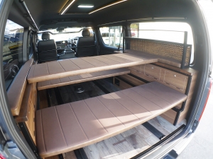 ハイエースバン新車アウトレットvanlife バンライフ　ウッドインテリア　車中泊