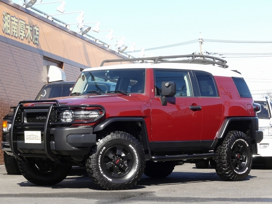 FJ クルーザー ツートンブリックレッドメタリック カラーサンプルミニカー ③ FJクルーザー✨希少カラー”ブリック”🎶2インチアップ(*ﾉωﾉ